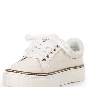Vince Camuto Randay Leather Lace-Up Sneakers White Size 8.5